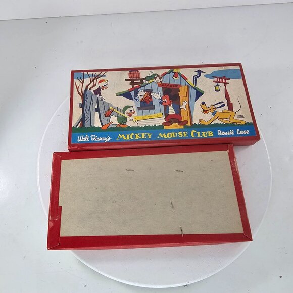 Walt Disneys Mickey Mouse Club Pencil Case Vintage 1950s - Picture 9 of 9